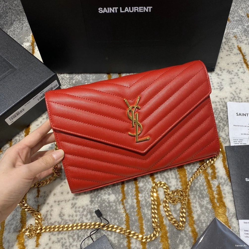 WALLET MATELASSÉ YSL CASSANDRE CHAIN 0714